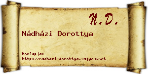Nádházi Dorottya névjegykártya