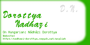dorottya nadhazi business card